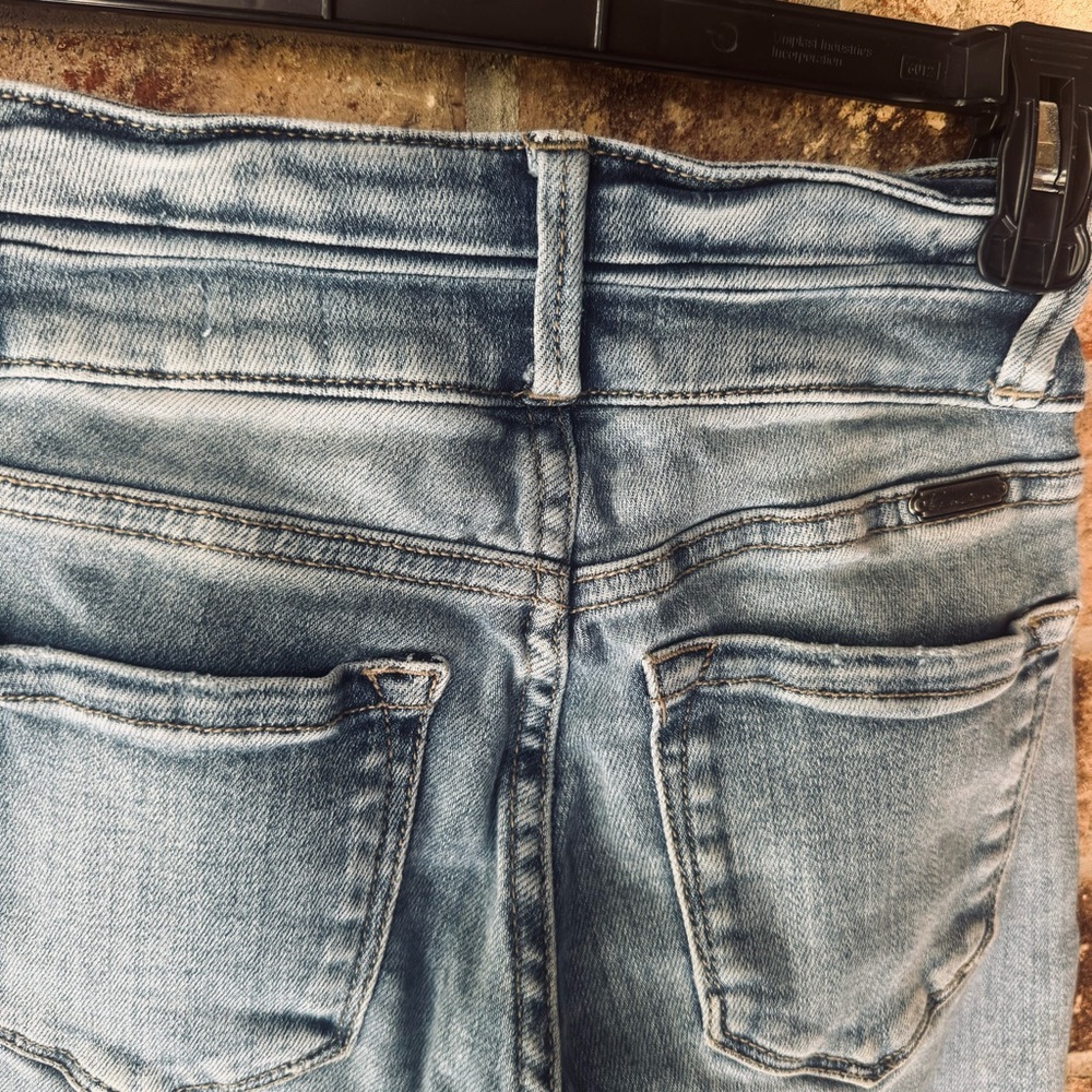 Raw hem Flare Jeans in Classic Blue - Picture 9 of 9